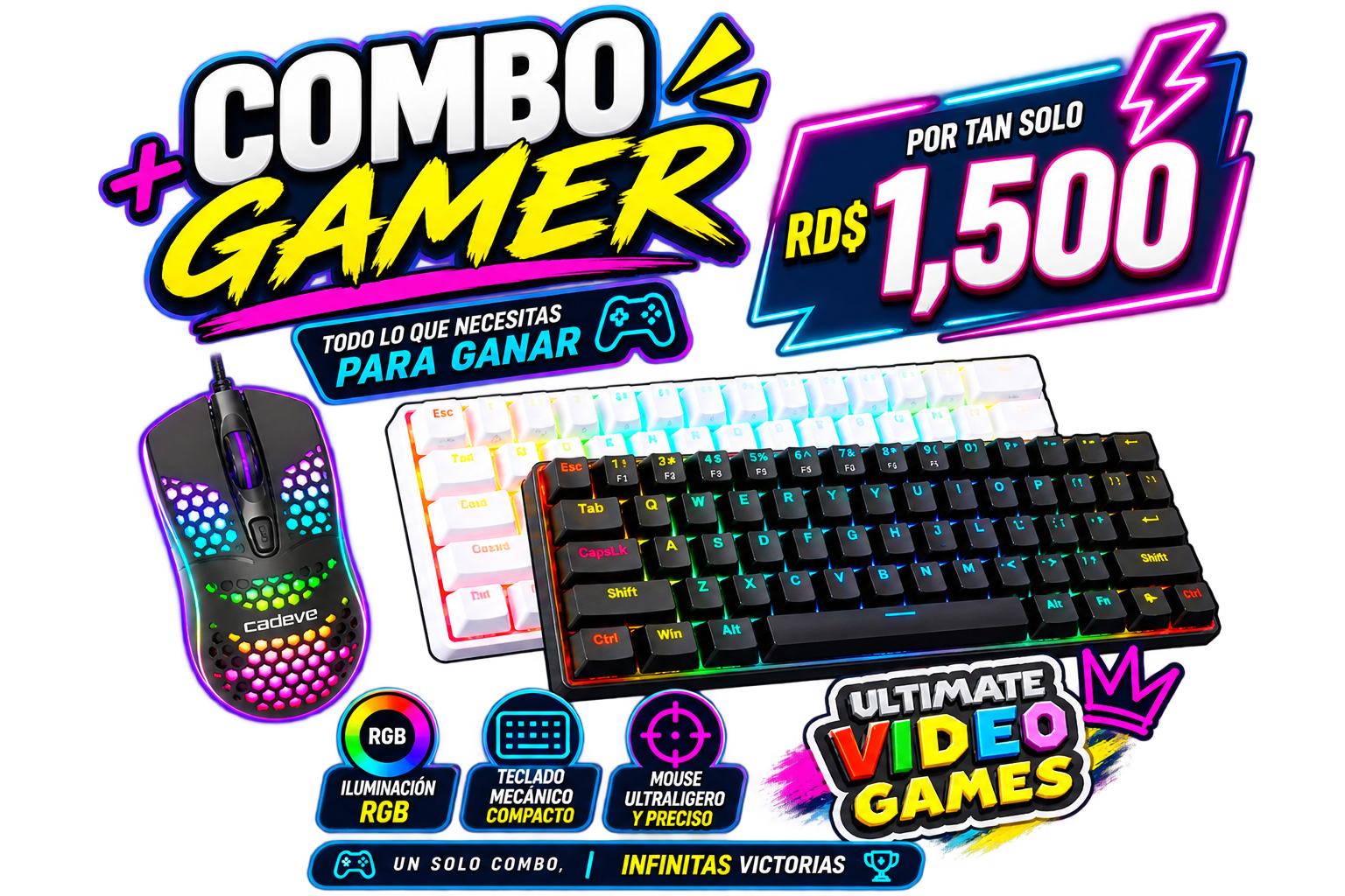 ChatGPT Image 17 ago 2026, 09_17_49 Combo Gamer - teclado y Mouse - Imagen 1